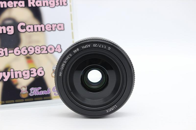ขาย Lens Panasonic 20mm F/1.7(สีดำ) สภาพสวย ไม่มีฝ้า รา  อดีตประกันศูนย์ อุปกรณ์ครบกล่อง